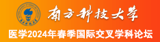 操大逼avhaHD南方科技大学医学2024年春季国际交叉学科论坛